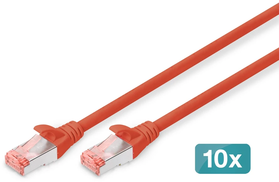 Digitus DK-1644-020-R-10 tinklo kabelis Raudona 2 m Cat6 S/FTP (S-STP)