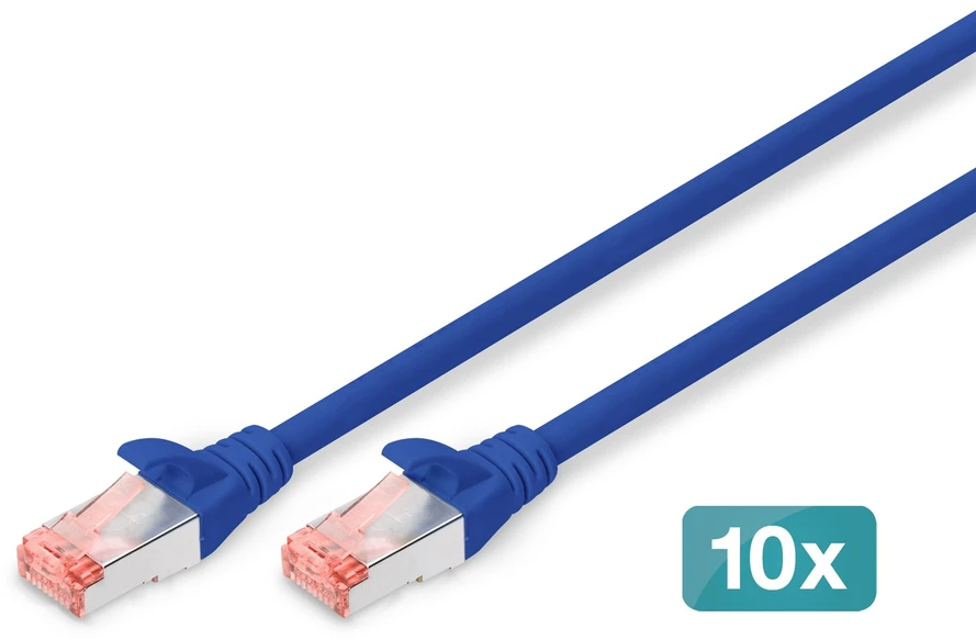 Digitus DK-1644-030-B-10 tinklo kabelis Mėlyna 3 m Cat6 S/FTP (S-STP)