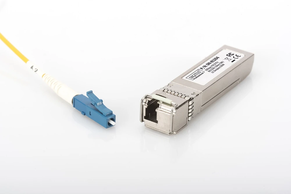 Digitus Skaitmenas | 10G SFP+ modulis | DN-81204 | Vienmodis pluoštas | LC Simplex | 10 Mbit/s | Bangos ilgis 1270/1330 nm | Maksimalus perdavimo atstumas 10000 m