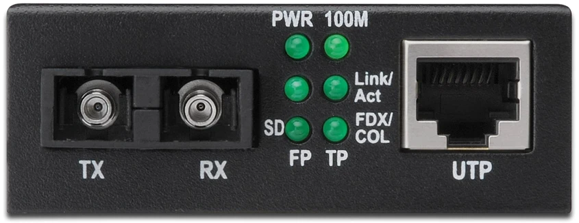 Digitus DN-82021-1 tinklo medijos keitiklis Vidinis 1310 nm Vienas režimas Juoda
