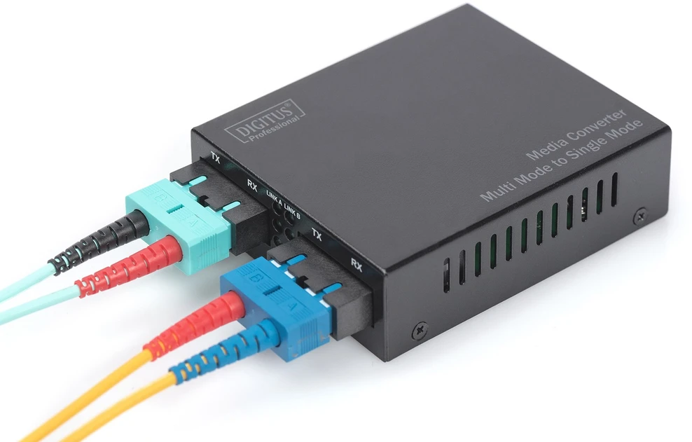 Šakotuvas Digitus Skaitmenas | Greitas Ethernet medijos keitiklis iš kelių į vienmodžius SC į SC, bangos ilgis 1310 nm | DN-82024 | SC | SC