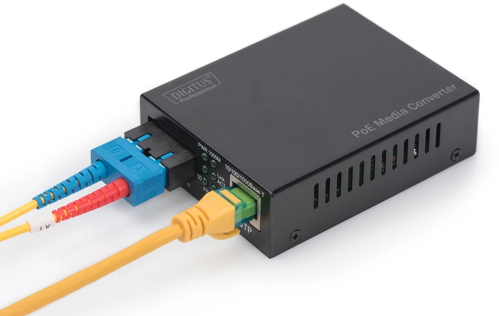 Digitus DN-82160 tinklo medijos keitiklis 1000 Mbit/ai 1310 nm Vienas režimas Juoda