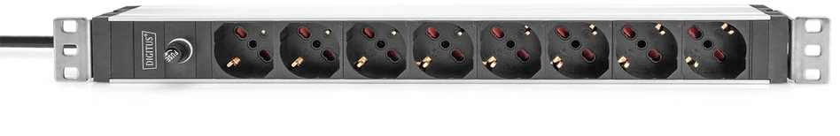 DIGITUS 8-Fach Steckdosenleiste 1HE PDU, IEC C14 St. IT