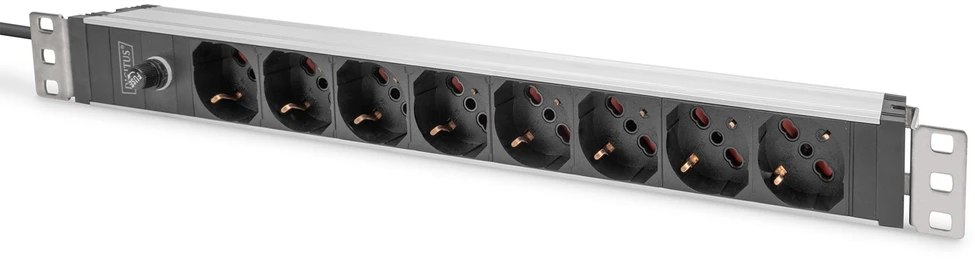 DIGITUS 8-Fach Steckdosenleiste 1HE PDU, IEC C14 St. IT