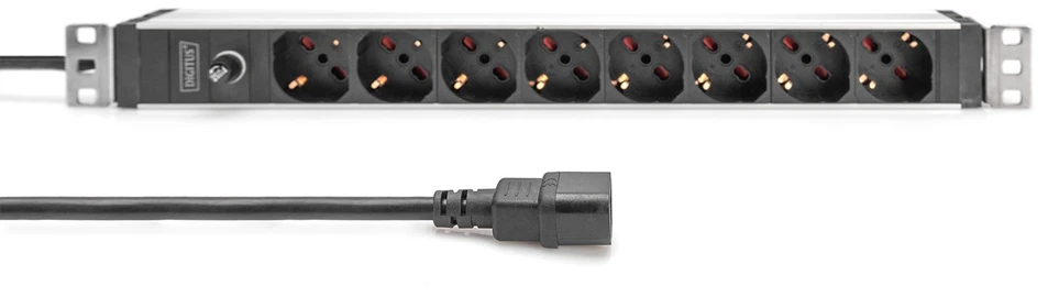 DIGITUS 8-Fach Steckdosenleiste 1HE PDU, IEC C14 St. IT
