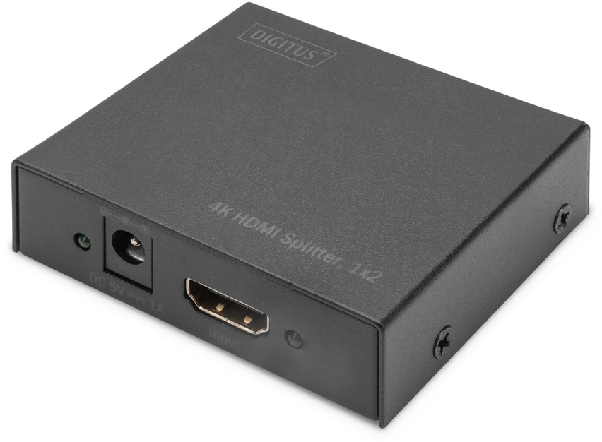 Šakotuvas Assmann Electronic Digitus DIGISTUS 4K HDMI Splitter 1x2 unterstuetzt 4K2K 3D Video Format Farbe juodas