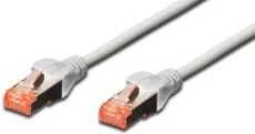Assmann Electronic DIGITUS Komutacinis kabelis S-FTP/PIMF CAT6 1m AWG 27/7 2xRJ45 pilkas