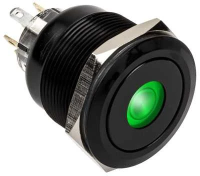 „DimasTech“ vandalizmo mygtukas 25 mm, juodos spalvos taškinis – RGB