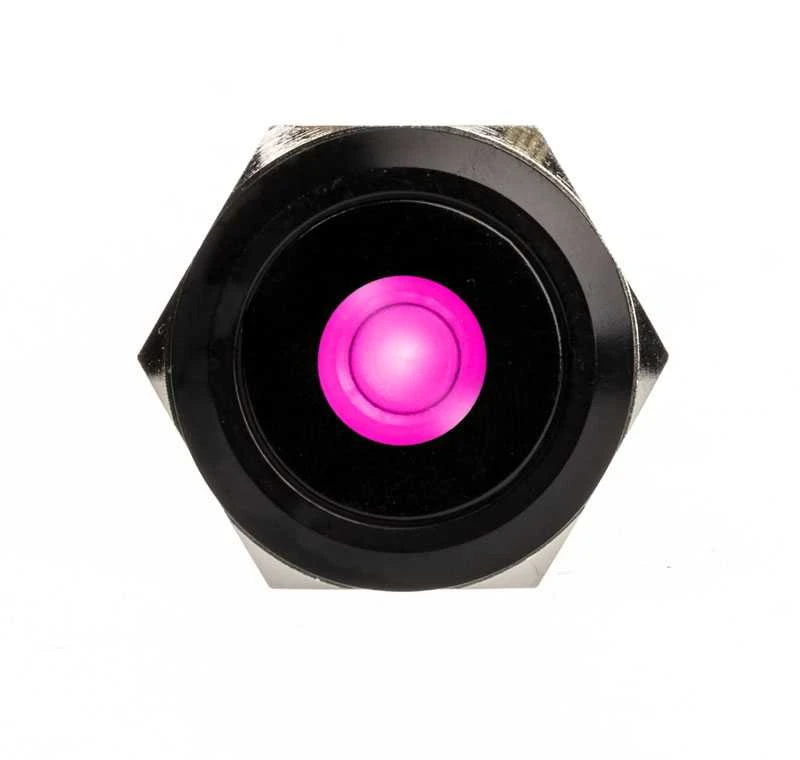 „DimasTech“ vandalizmo mygtukas 25 mm, juodos spalvos taškinis – RGB