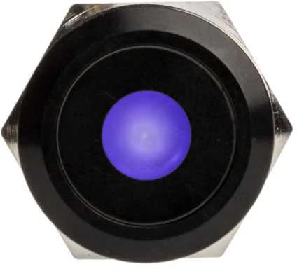 DimasTech vandalizmo jungiklis/mygtukas 19 mm, juodos spalvos taškinis RGB