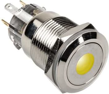 „DimasTech“ vandalizmo jungiklis/mygtukas 19 mm, „Silverline Dot“ – RGB