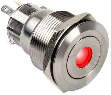 „DimasTech“ vandalizmo jungiklis/mygtukas 22 mm, „Silverline Dot“ – RGB