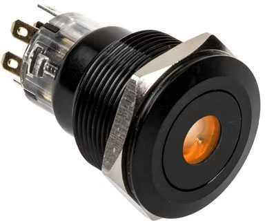 DimasTech vandalizmo jungiklis/mygtukas 22 mm, juodos spalvos taškinis RGB