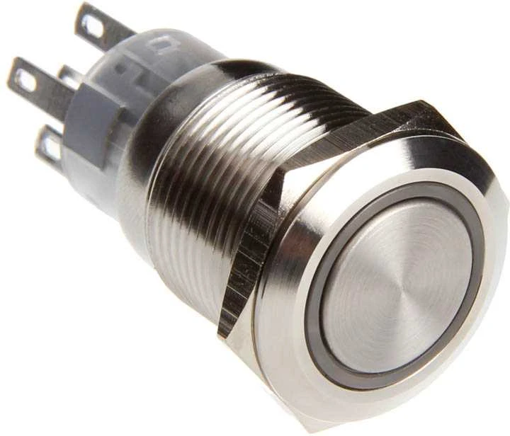 DimasTech vandalizmo mygtukas 19 mm – Silverline – geltonos spalvos