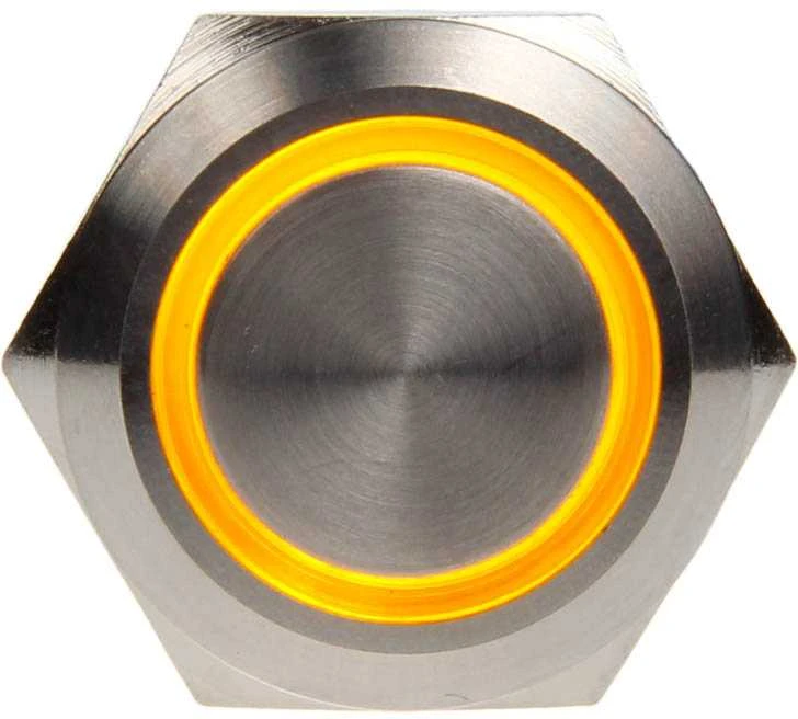 DimasTech vandalizmo mygtukas 19 mm – Silverline – geltonos spalvos