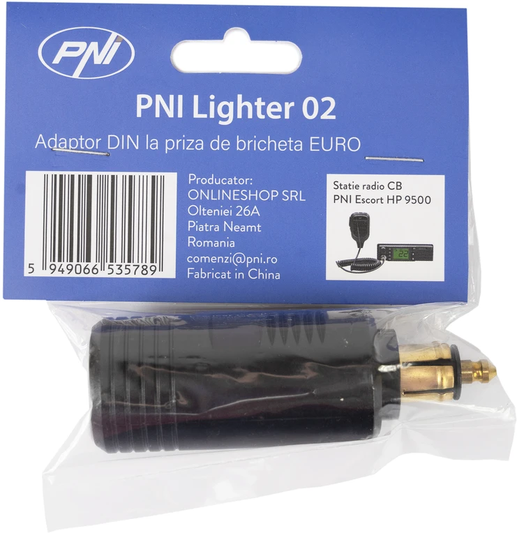 DIN adapteris į EURO cigarečių degiklio lizdą PNI Lighter 02, 12V/24V, maks. 16A