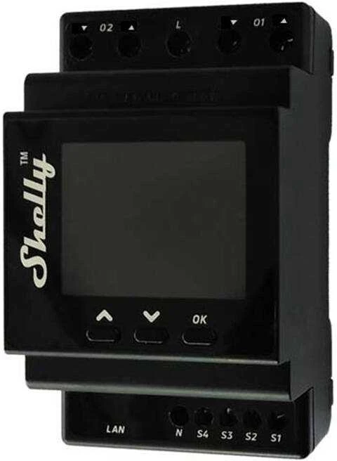 Shelly PRO PM Dual Wifi LAN dviejų roletų žaliuzių valdiklis