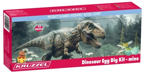 Kruzzel Vaikiškas žaidimas, 12 dinozaurų kiaušinių rinkinys kasinėjimams 24982
