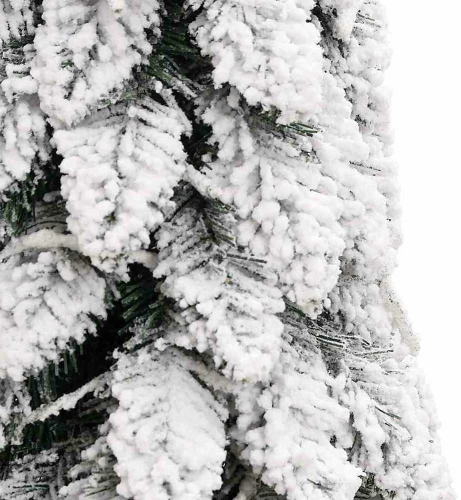 Dirbtinė apšviesta Kalėdų eglutė su 80 LED ir sniegu, 150cm