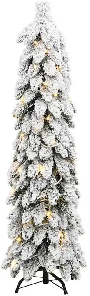 Dirbtinė apšviesta Kalėdų eglutė su 80 LED ir sniegu, 150cm