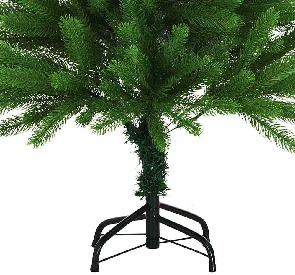 Dirbtinė apšviesta Kalėdų eglutė su žaisliukais, žalia, 120cm