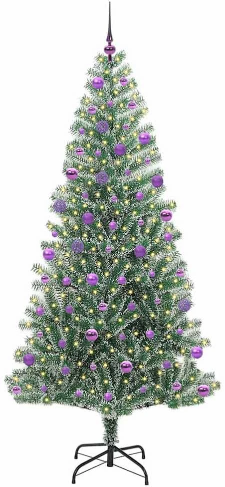 Dirbtinė Kalėdų Eglė Su Sniegu ir LED Šviesa su 300 LED 210 cm