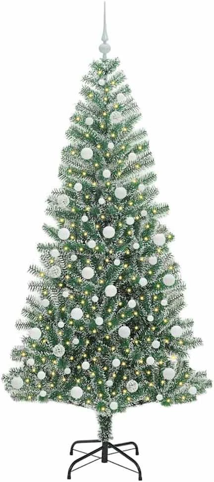 Dirbtinė Kalėdų Eglė Su Sniegu ir LED Šviesa su 300 LED 210 cm