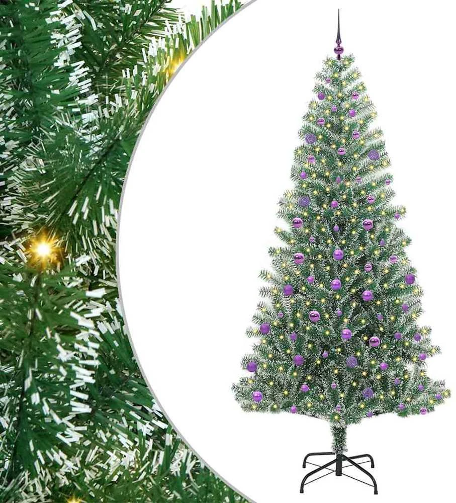 Dirbtinė Kalėdų Eglė Su Sniegu ir LED Šviesa su 300 LED 240 cm