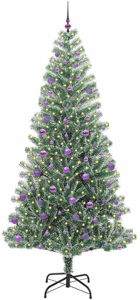Dirbtinė Kalėdų Eglė Su Sniegu ir LED Šviesa su 300 LED 240 cm