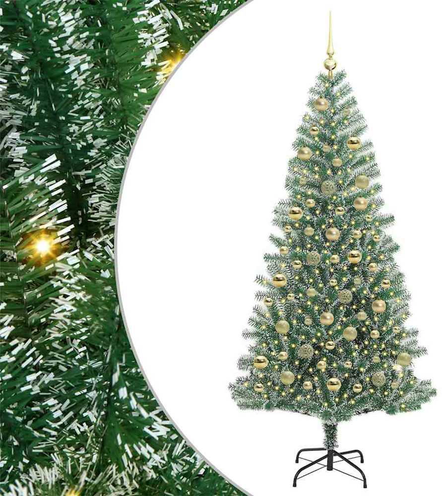 Dirbtinė Kalėdų Eglė Su Sniegu ir LED Šviesa su 300 LED 210 cm
