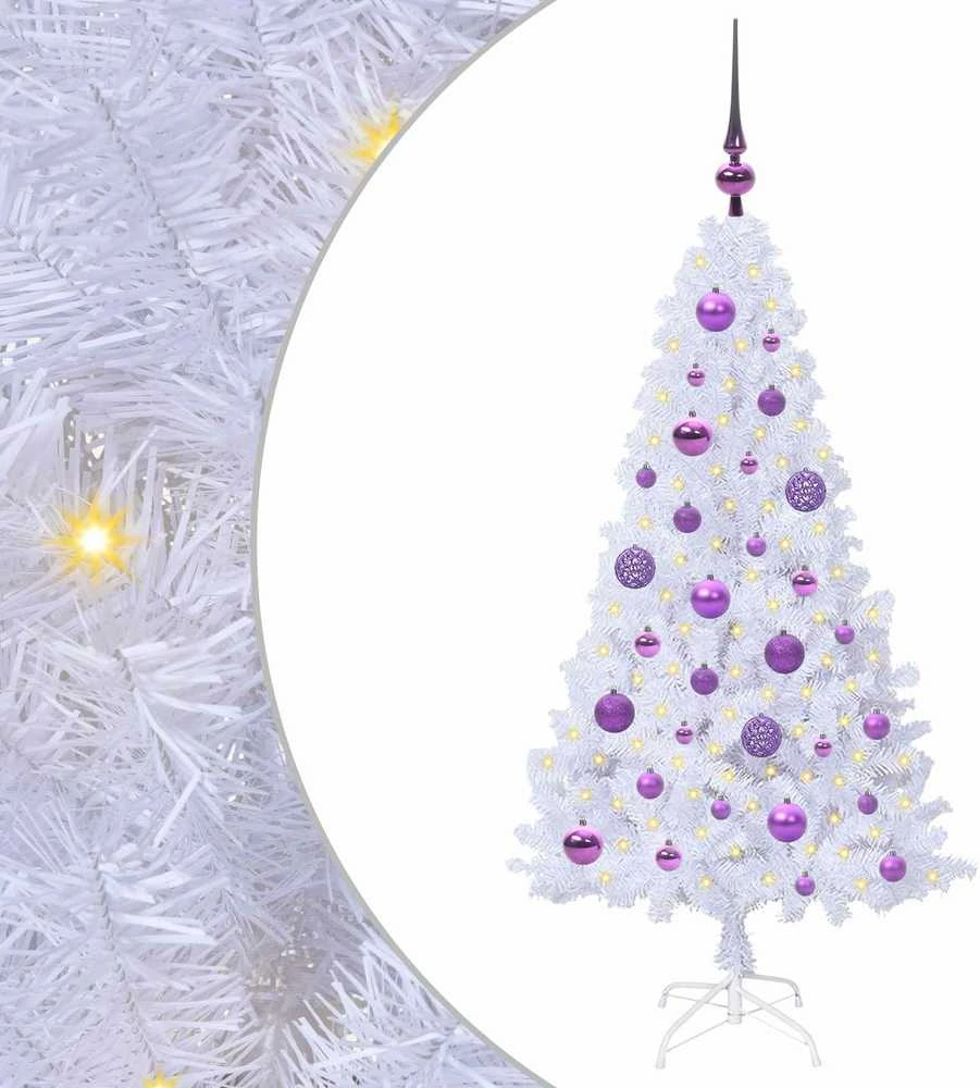 Dirbtinė Kalėdų eglutė Balta 120 cm PVC ir Plienas
