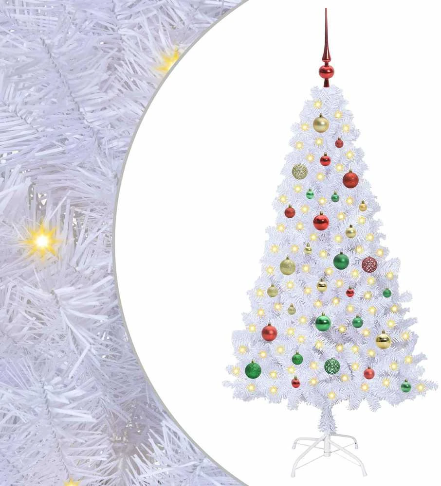 Dirbtinė Kalėdų eglutė Balta 150 cm PVC ir Plienas