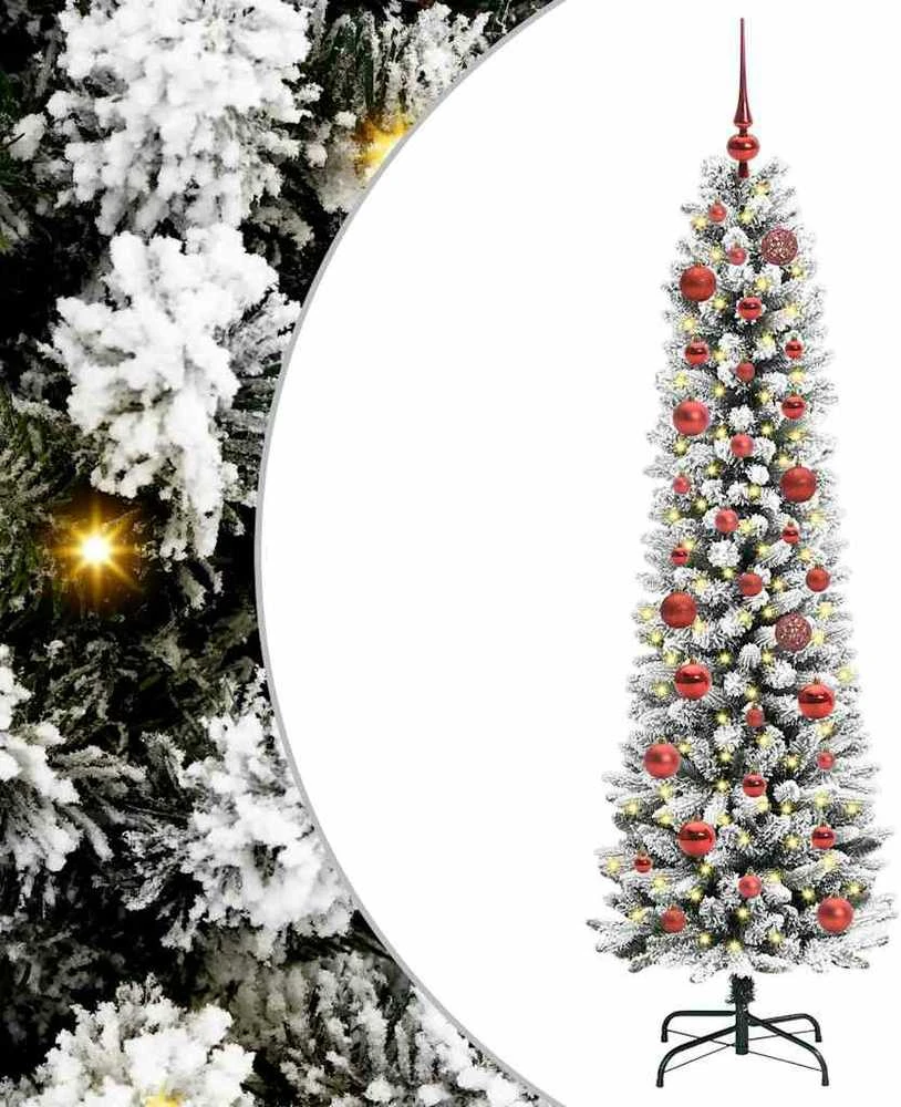 Dirbtinė Kalėdų eglutė Balta 150 cm PVC ir Metalas ir Plastikas