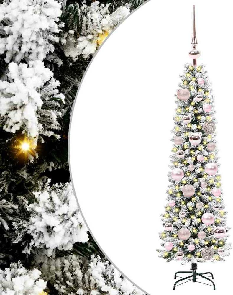 Dirbtinė Kalėdų eglutė Balta 120 cm PVC ir Metalas ir Plastikas