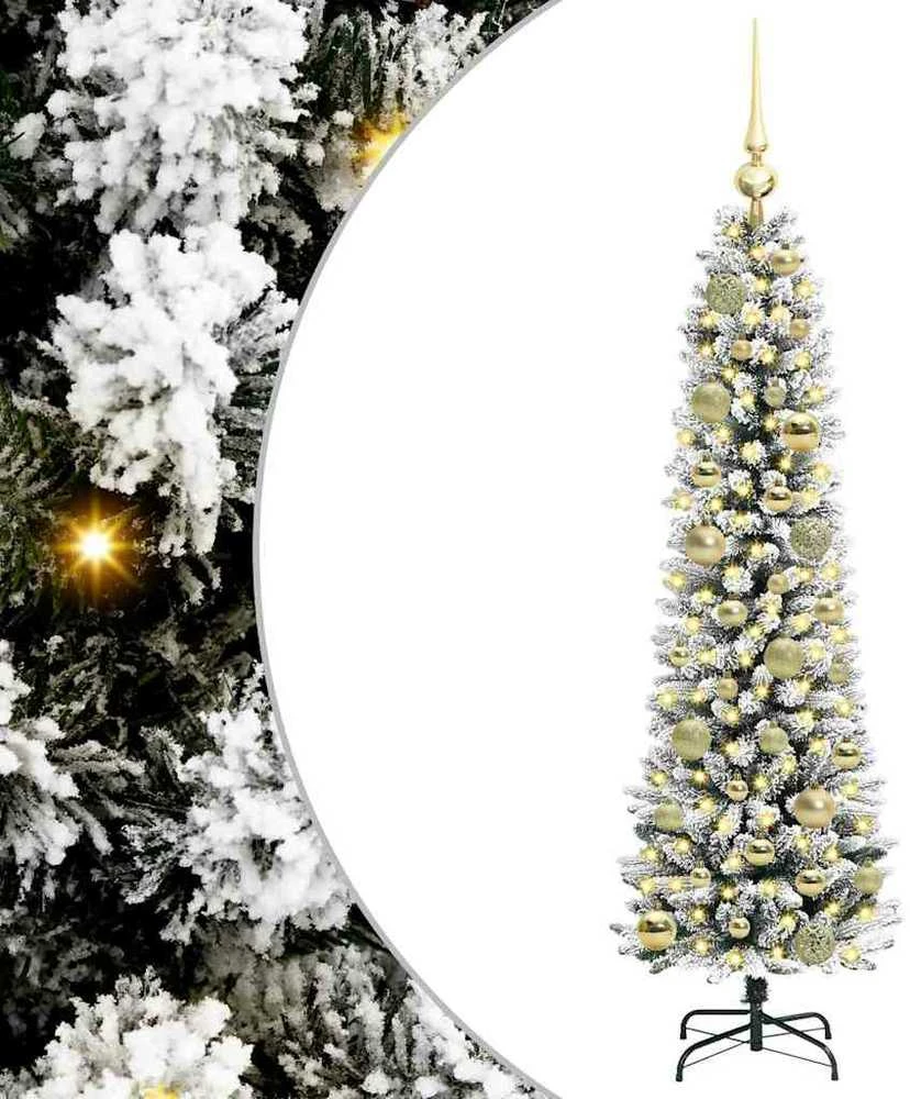 Dirbtinė Kalėdų eglutė Balta 120 cm PVC ir Metalas ir Plastikas