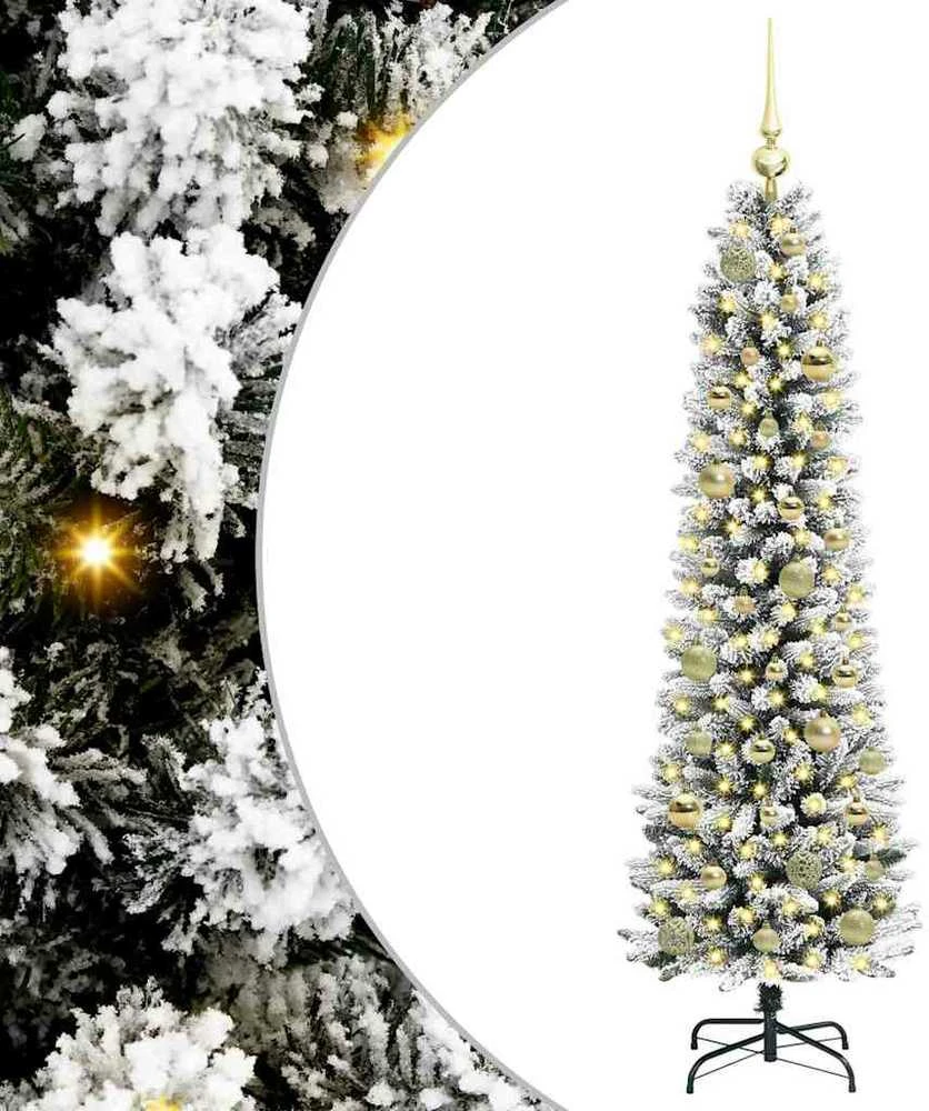 Dirbtinė Kalėdų eglutė Balta 150 cm PVC ir Metalas ir Plastikas