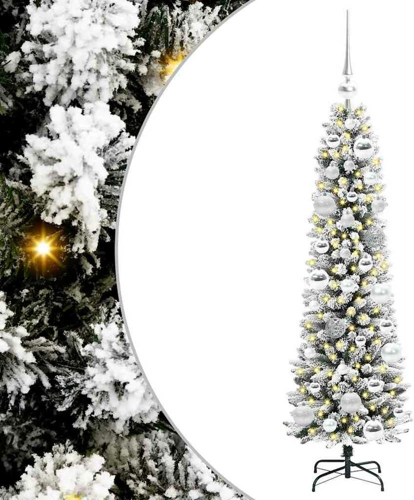 Dirbtinė Kalėdų eglutė Balta 120 cm PVC ir Metalas ir Plastikas