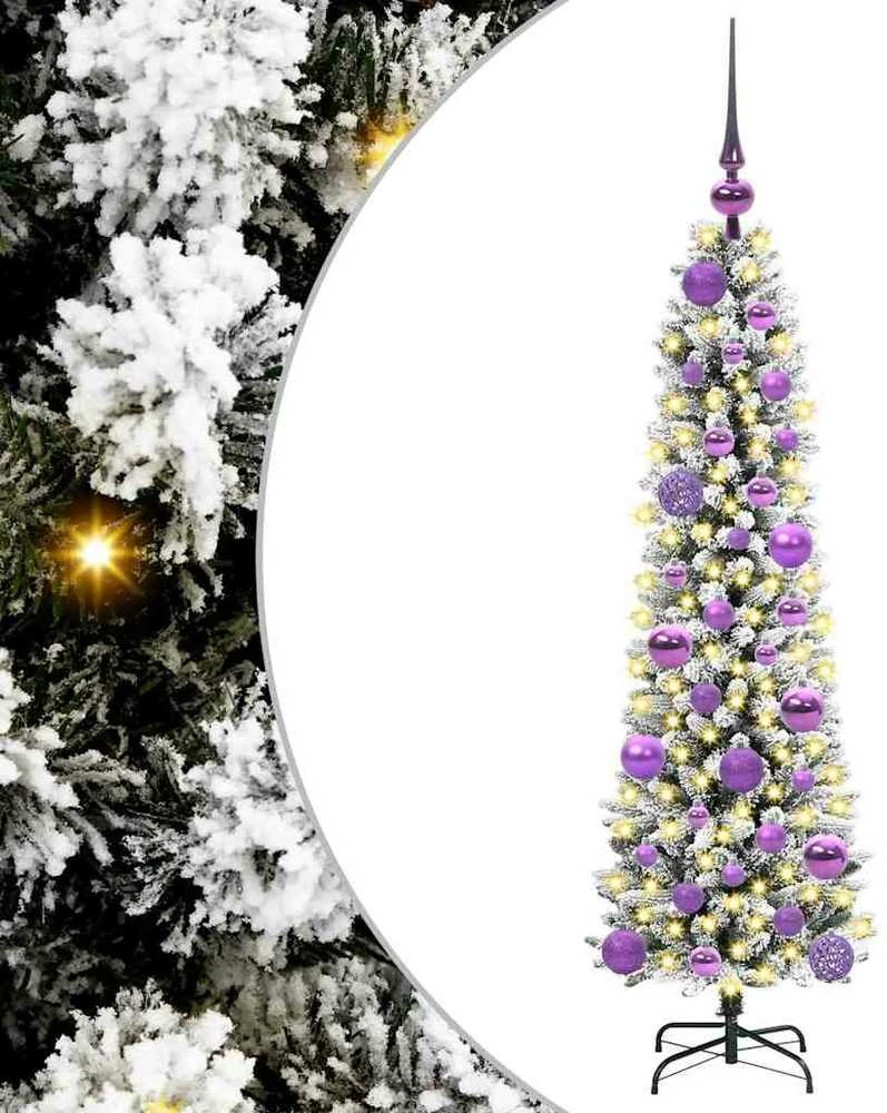 Dirbtinė Kalėdų eglutė Balta 120 cm PVC ir Metalas ir Plastikas