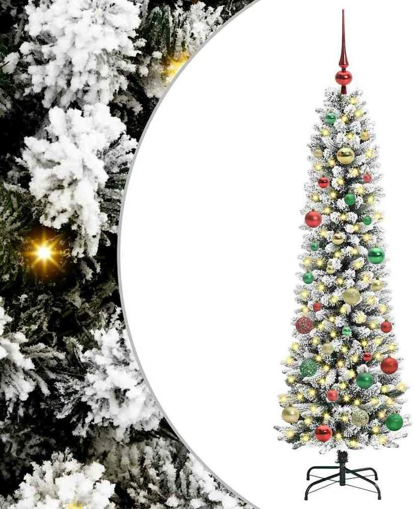 Dirbtinė Kalėdų eglutė Balta 150 cm PVC ir Metalas ir Plastikas
