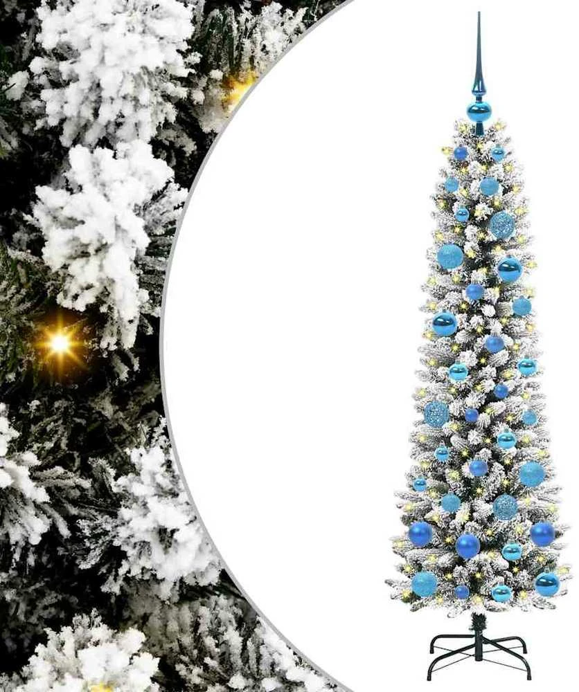 Dirbtinė Kalėdų eglutė Balta 150 cm PVC ir Metalas ir Plastikas