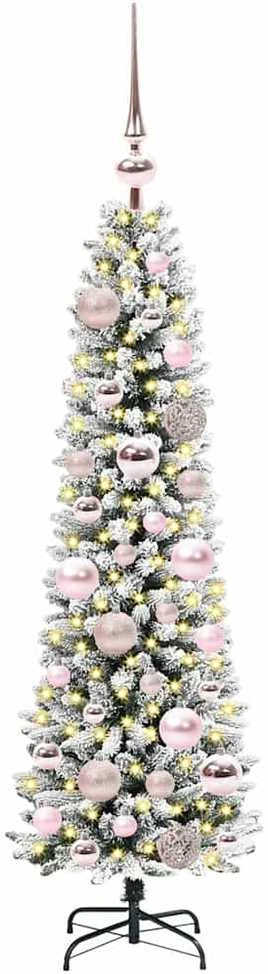Dirbtinė Kalėdų eglutė Balta 120 cm PVC ir Metalas ir Plastikas