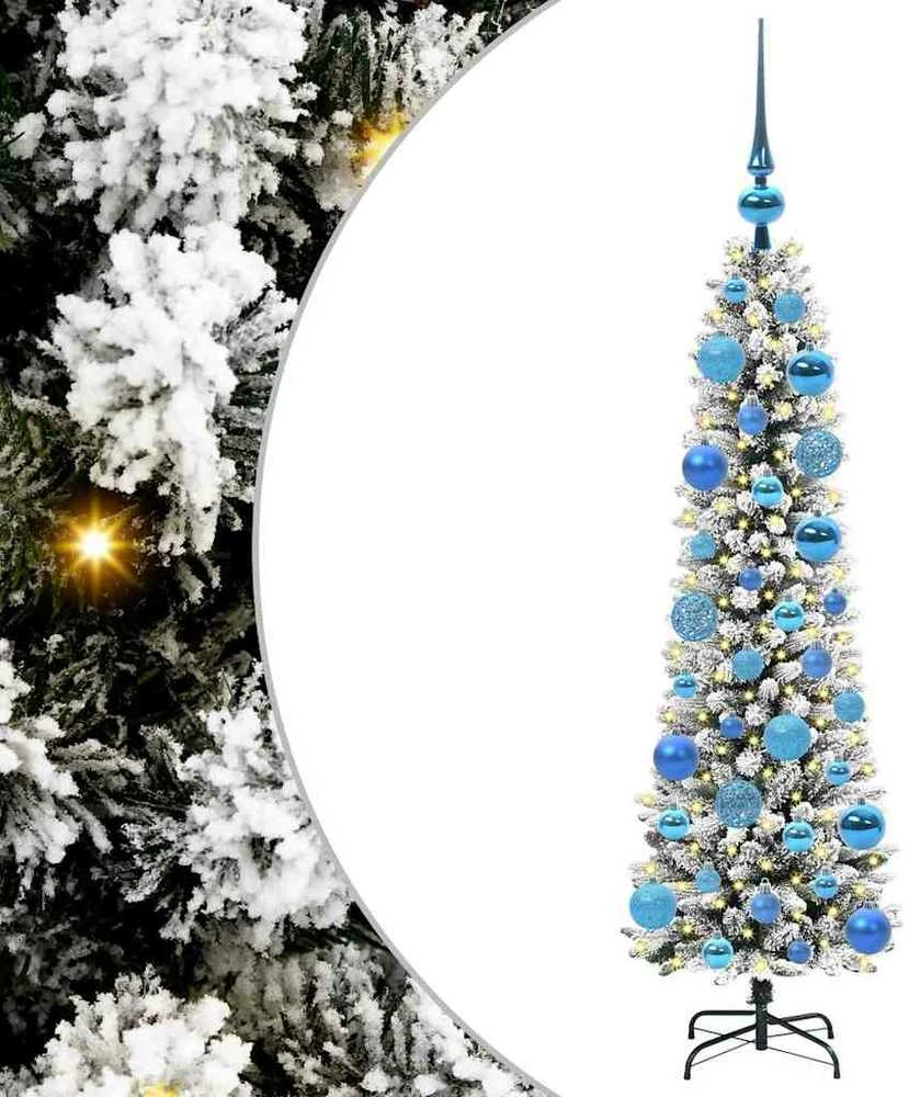 Dirbtinė Kalėdų eglutė Balta 120 cm PVC ir Metalas ir Plastikas