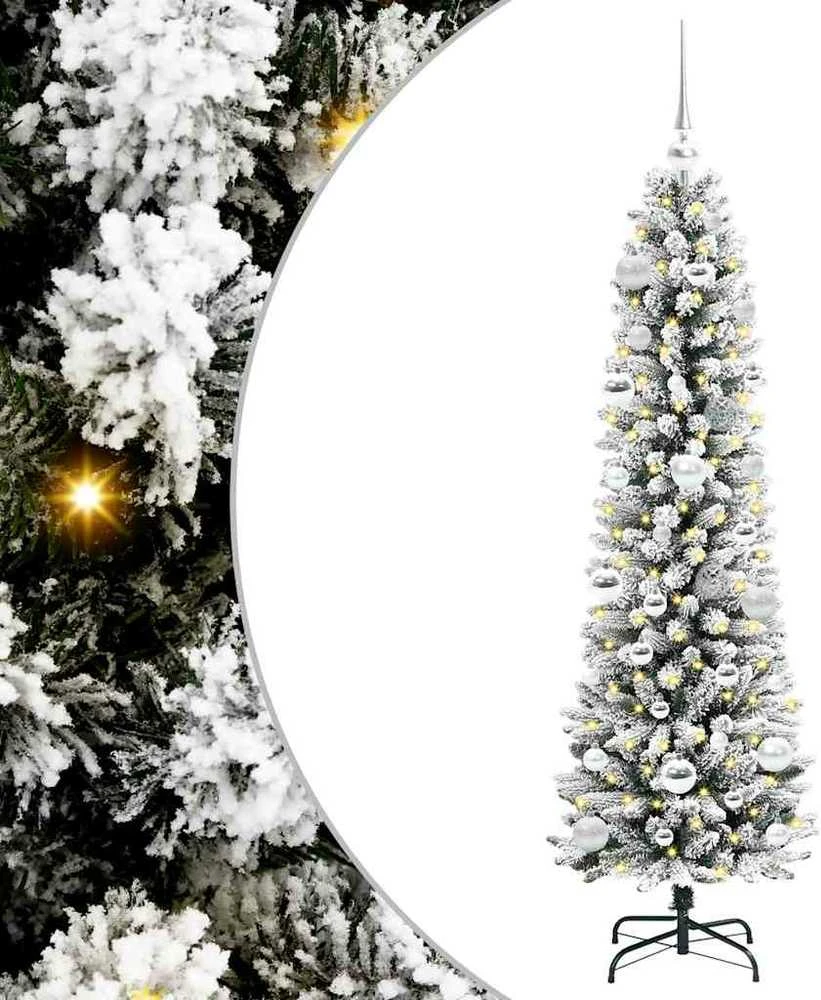 Dirbtinė Kalėdų eglutė Balta 150 cm PVC ir Metalas ir Plastikas