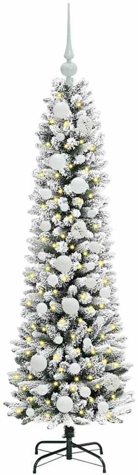 Dirbtinė Kalėdų eglutė Balta 120 cm PVC ir Metalas ir Plastikas