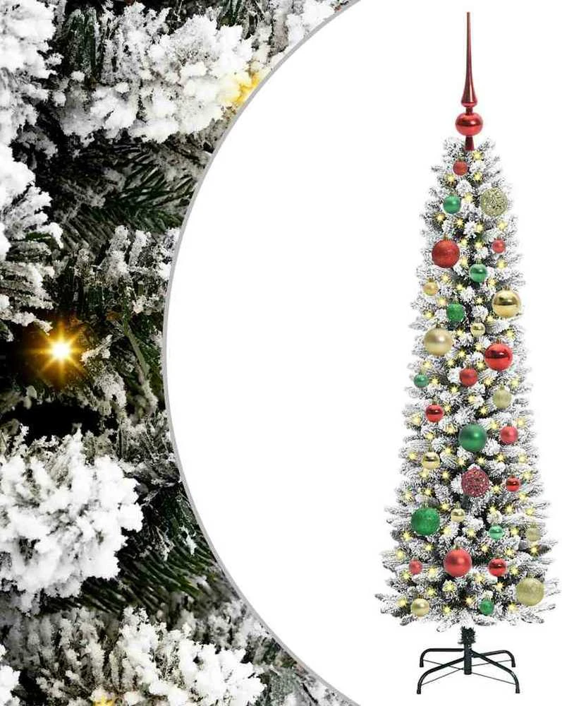 Dirbtinė Kalėdų eglutė Balta 120 cm PVC ir Metalas ir Plastikas
