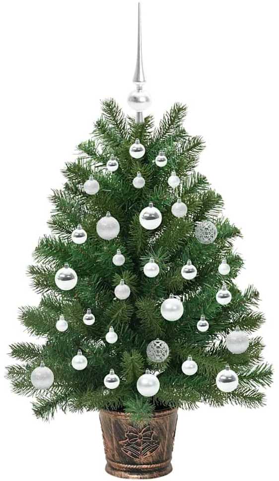 Dirbtinė Kalėdų eglutė su 150 LED s stovu Žalia 95 cm PE ir PVC