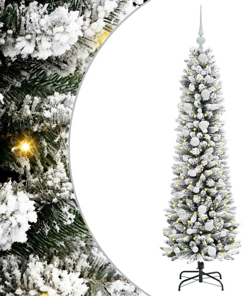 Dirbtinė Kalėdų eglutė Balta 150 cm PVC ir Metalas ir Plastikas