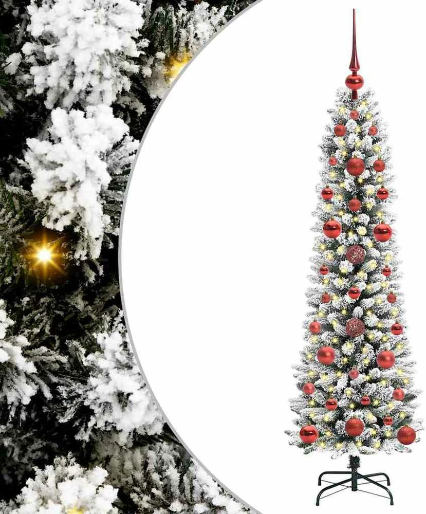 Dirbtinė Kalėdų eglutė Balta 120 cm PVC ir Metalas ir Plastikas