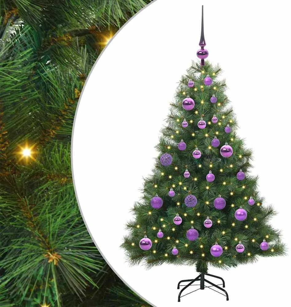 Dirbtinė Kalėdų eglutė su 150 LED Žalia 120 cm PE ir PVC