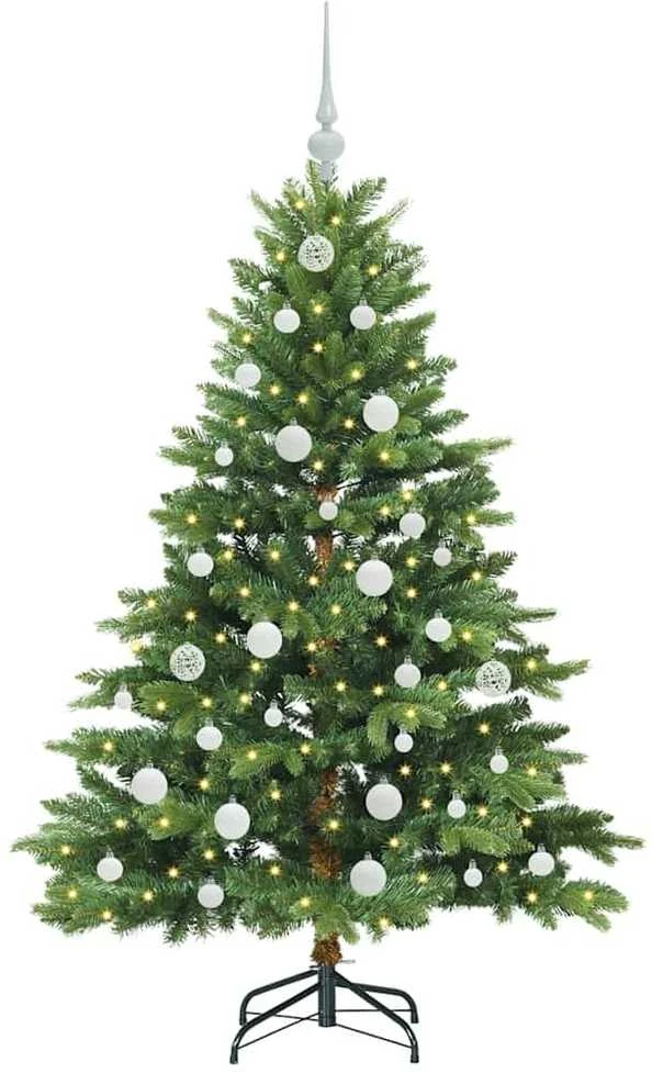 Dirbtinė Kalėdų eglutė su 150 LED Žalia 150 cm PE ir PVC
